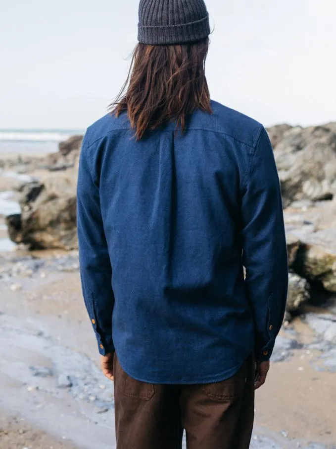 Men Gylly Shirt Atlantic Blue Finisterre Shirts
