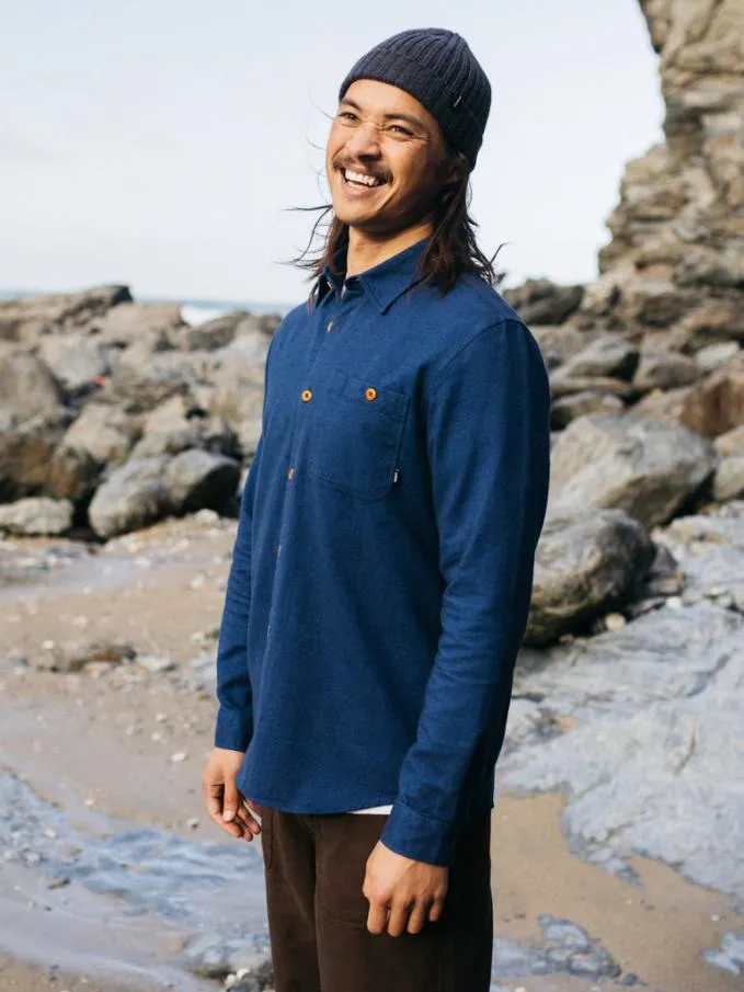 Men Gylly Shirt Atlantic Blue Finisterre Shirts