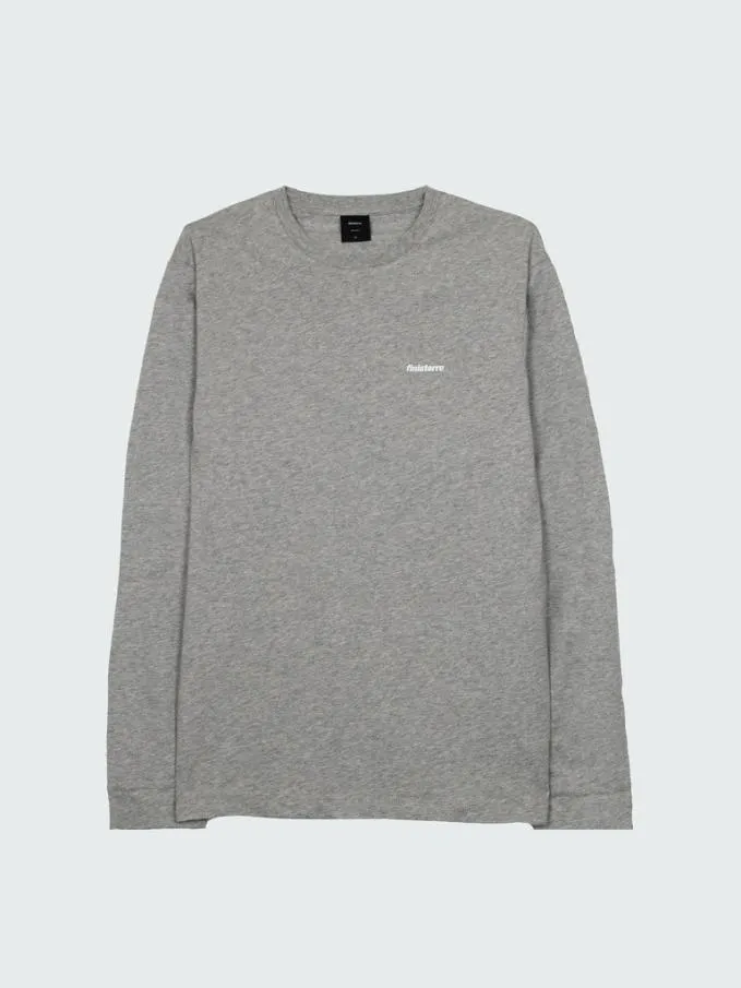 Men Harlyn Logo Long Sleeve TShirt Grey Marl Finisterre TShirts