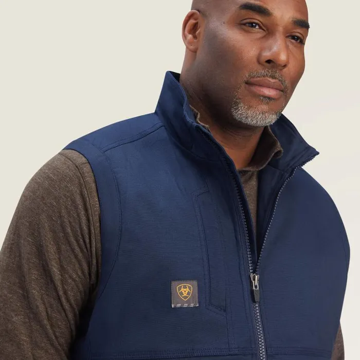 Men Jackets and Vests Ariat Rebar DuraCanvas Vest Navy Men Jackets and Vests Ariat Rebar DuraCanvas Vest Navy