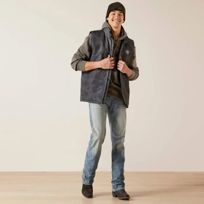 Men Jackets and Vests Ariat Team Logo Insulated Vest Ebony Camo