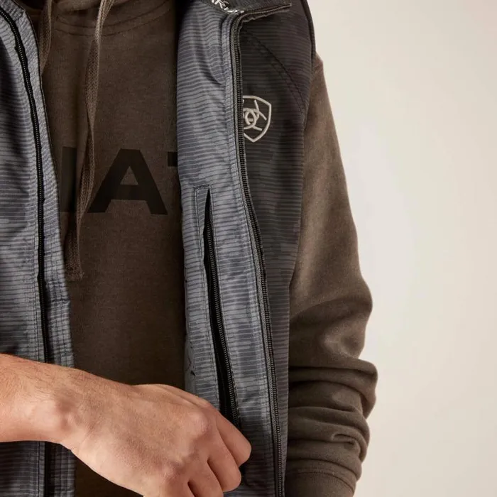 Men Jackets and Vests Ariat Team Logo Insulated Vest Ebony Camo