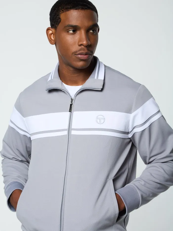 Men Jackets Sergio Tacchini Damarindo Track Jacket Sleet White