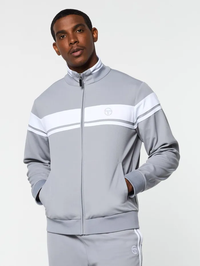 Men Jackets Sergio Tacchini Damarindo Track Jacket Sleet White