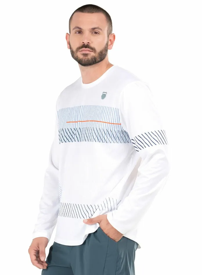 Men KSwiss TShirts and Tops INFINITY LS White