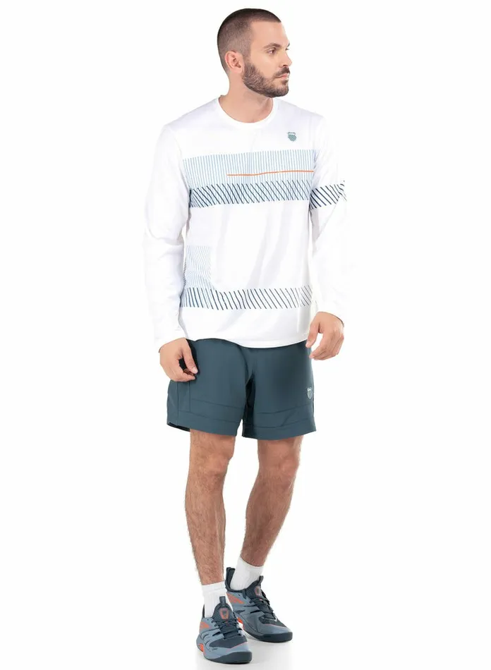 Men KSwiss TShirts and Tops INFINITY LS White Men KSwiss TShirts and Tops INFINITY LS White