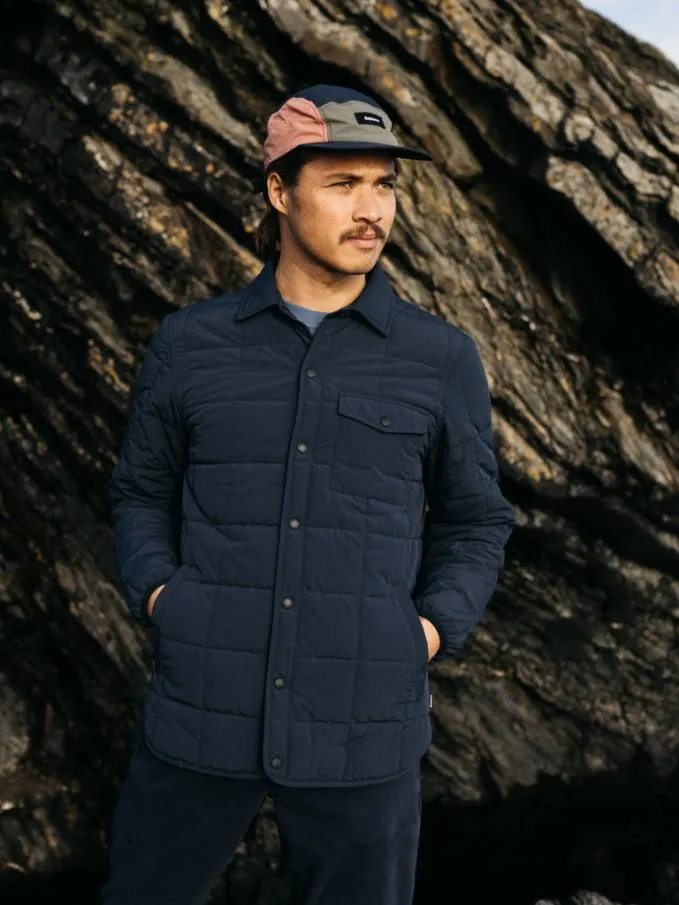 Men Lapwing Shirt Navy Finisterre Jackets Coats and Gilets