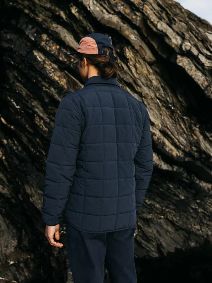 Men Lapwing Shirt Navy Finisterre Jackets Coats and Gilets