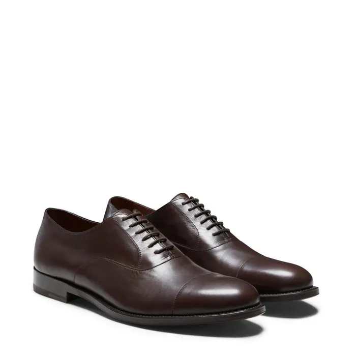 Men Leather LaceUp Shoe Brown Fratelli Rossetti LaceUp Shoes