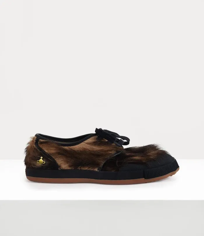 Men LowTop Animal Gym Derby Shoes Brown Vivienne Westwood Trainers