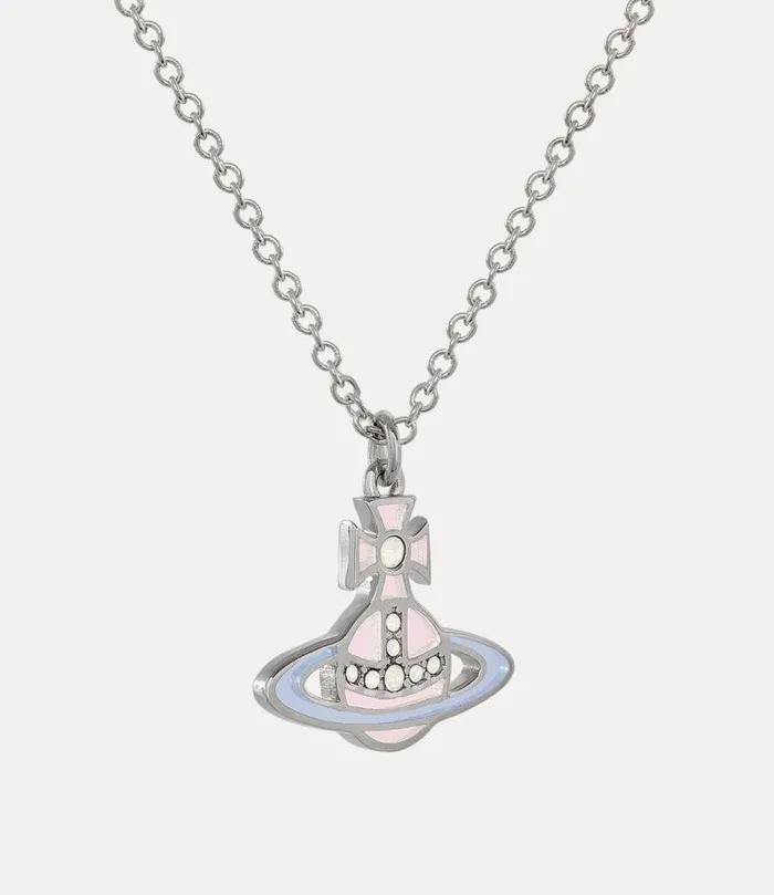 Men Man Concetta Pendant Necklace Platinumpalepinktransparentpastelblue Vivienne Westwood Necklaces Men Man Concetta Pendant Necklace Platinumpalepinktransparentpastelblue Vivienne Westwood Necklaces