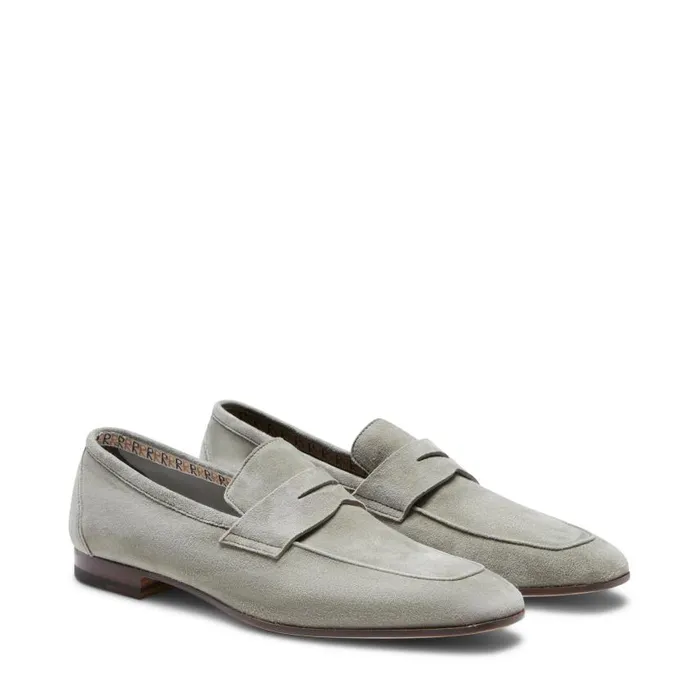 Men Mocassino Estate In Suede Khaki Fratelli Rossetti Loafers