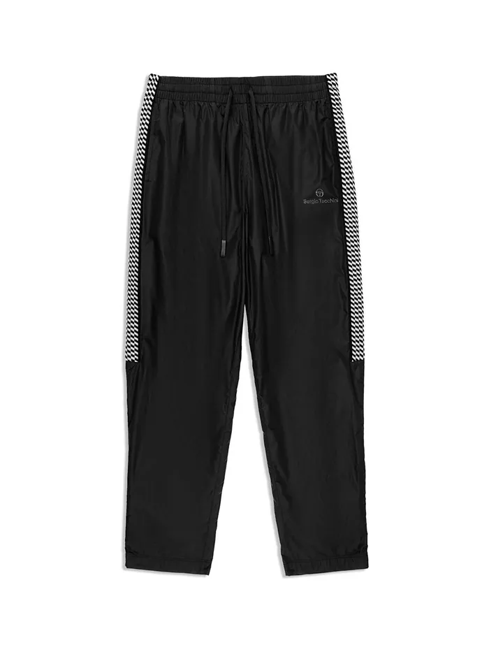 Men Nylon Sergio Tacchini Dama Track Pant Black Beauty