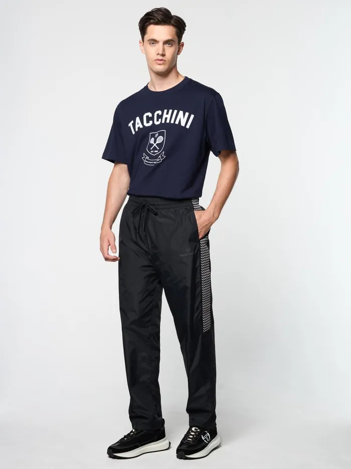 Men Nylon Sergio Tacchini Dama Track Pant Black Beauty