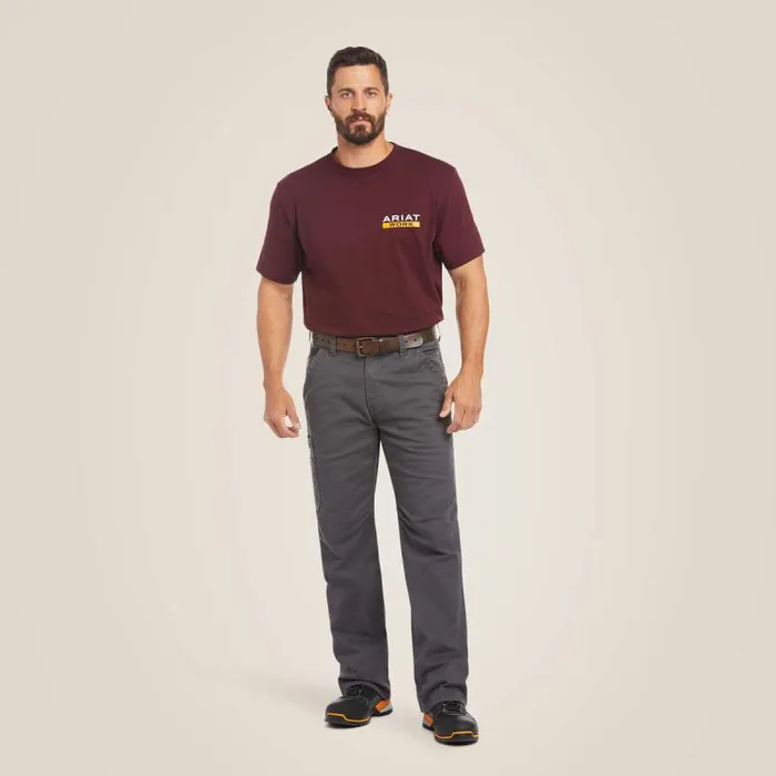Men Pants and Shorts Ariat Rebar M4 Relaxed DuraStretch Washed Twill Dungaree Boot Cut Pant Rebar Grey Men Pants and Shorts Ariat Rebar M4 Relaxed DuraStretch Washed Twill Dungaree Boot Cut Pant Rebar Grey