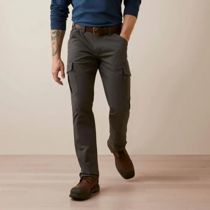 Men Pants and Shorts Ariat Rebar M4 Relaxed Made Tough Cargo Straight Pant Rebar Grey Men Pants and Shorts Ariat Rebar M4 Relaxed Made Tough Cargo Straight Pant Rebar Grey