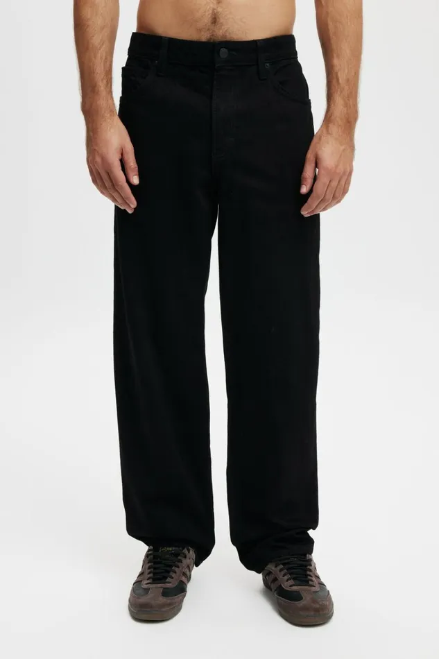 Men Pants Cotton On Baggy Jean Rinse Black Men Pants Cotton On Baggy Jean Rinse Black