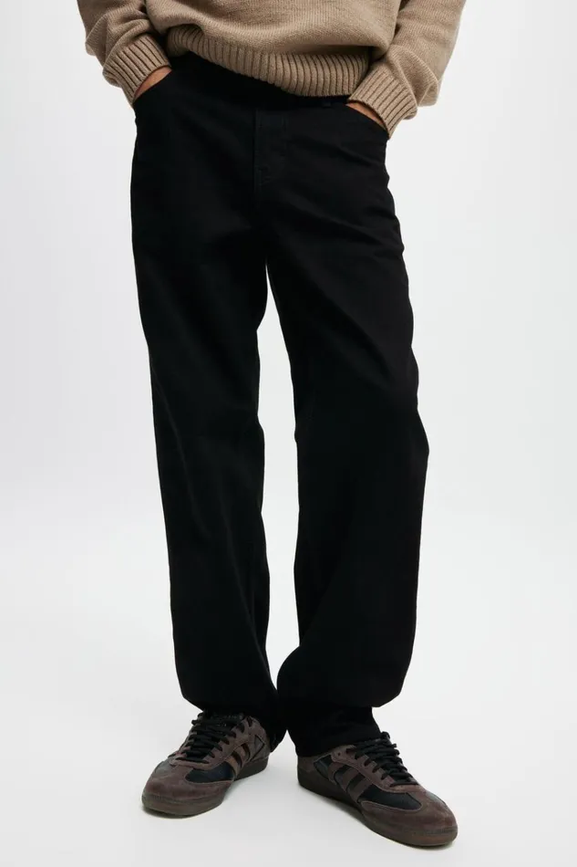 Men Pants Cotton On Baggy Jean Rinse Black Men Pants Cotton On Baggy Jean Rinse Black