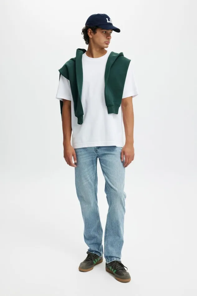 Men Pants Cotton On Regular Straight Jean Arcade Blue