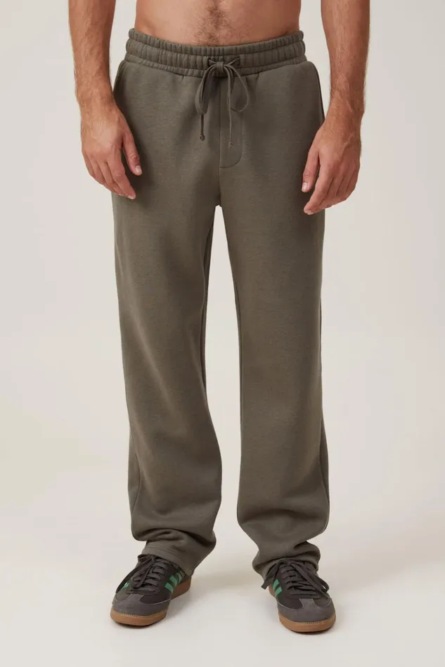 Men Pants Cotton On Relaxed Track Pant Military