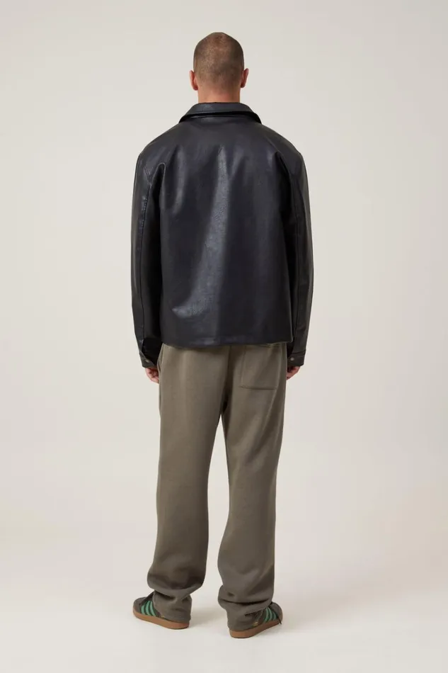 Men Pants Cotton On Relaxed Track Pant Military