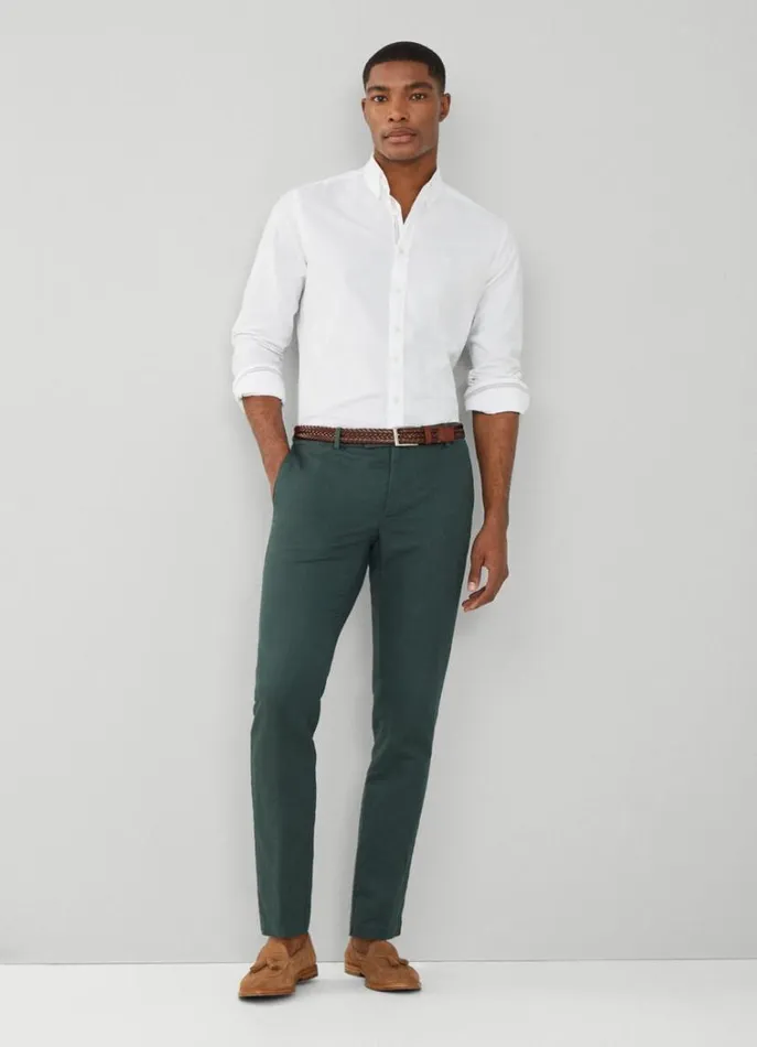 Men Shirts Hackett London SlimFit Oxford Shirt Whitepink