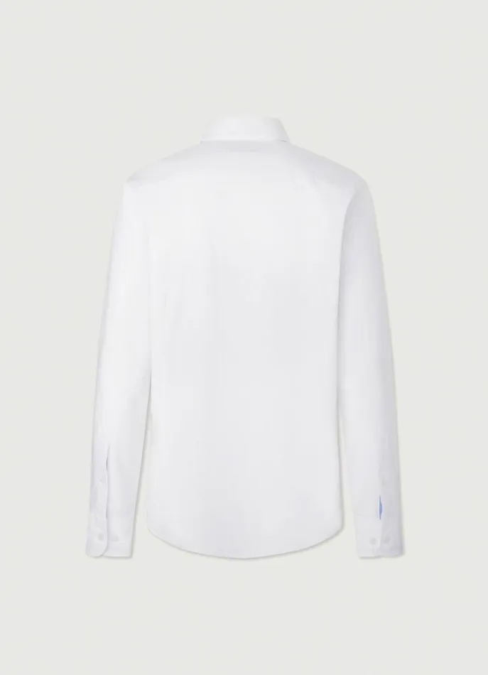 Men Shirts Hackett London SlimFit Oxford Shirt Whitepink