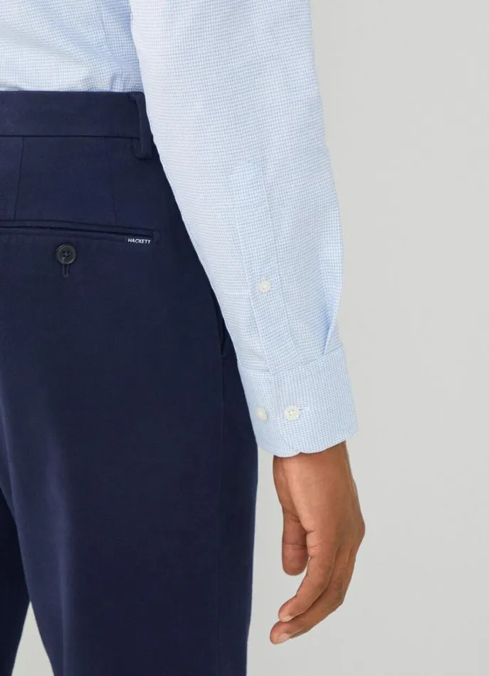 Men Shirts Hackett London Slim Fit Puppytooth Shirt Bluewhite