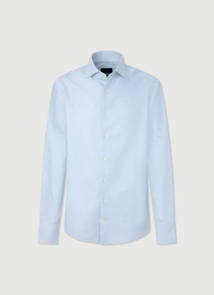 Men Shirts Hackett London Slim Fit Puppytooth Shirt Bluewhite