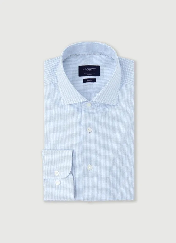 Men Shirts Hackett London Slim Fit Puppytooth Shirt Bluewhite