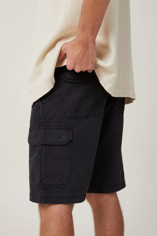 Men Shorts Cotton On Tactical Cargo Short Jet Black Men Shorts Cotton On Tactical Cargo Short Jet Black