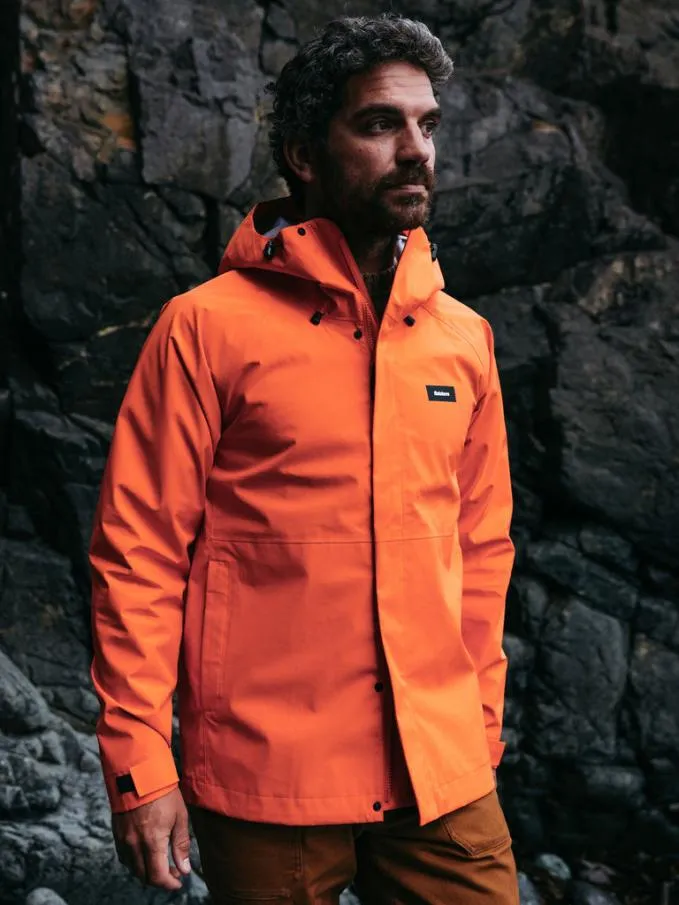 Men Skybird Waterproof Jacket Bright Orange Finisterre Jackets Coats and Gilets Men Skybird Waterproof Jacket Bright Orange Finisterre Jackets Coats and Gilets