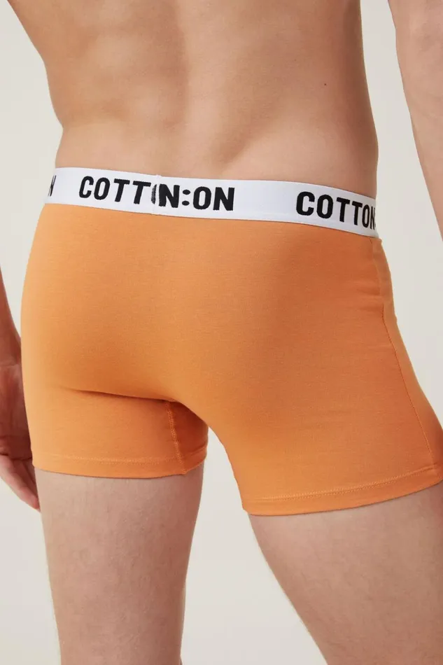 Men Socks and Underwear Cotton On Mens Organic Cotton Trunks Sun Orangewhiteblack Men Socks and Underwear Cotton On Mens Organic Cotton Trunks Sun Orangewhiteblack