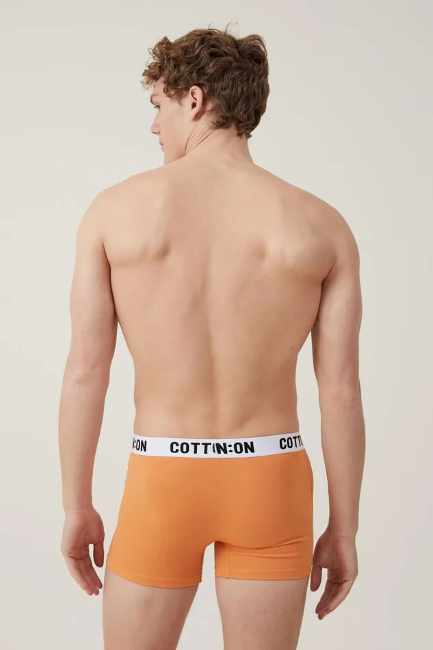 Men Socks and Underwear Cotton On Mens Organic Cotton Trunks Sun Orangewhiteblack Men Socks and Underwear Cotton On Mens Organic Cotton Trunks Sun Orangewhiteblack
