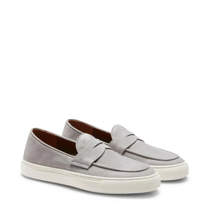 Men Suede Loafer Grey Fratelli Rossetti Loafers Men Suede Loafer Grey Fratelli Rossetti Loafers