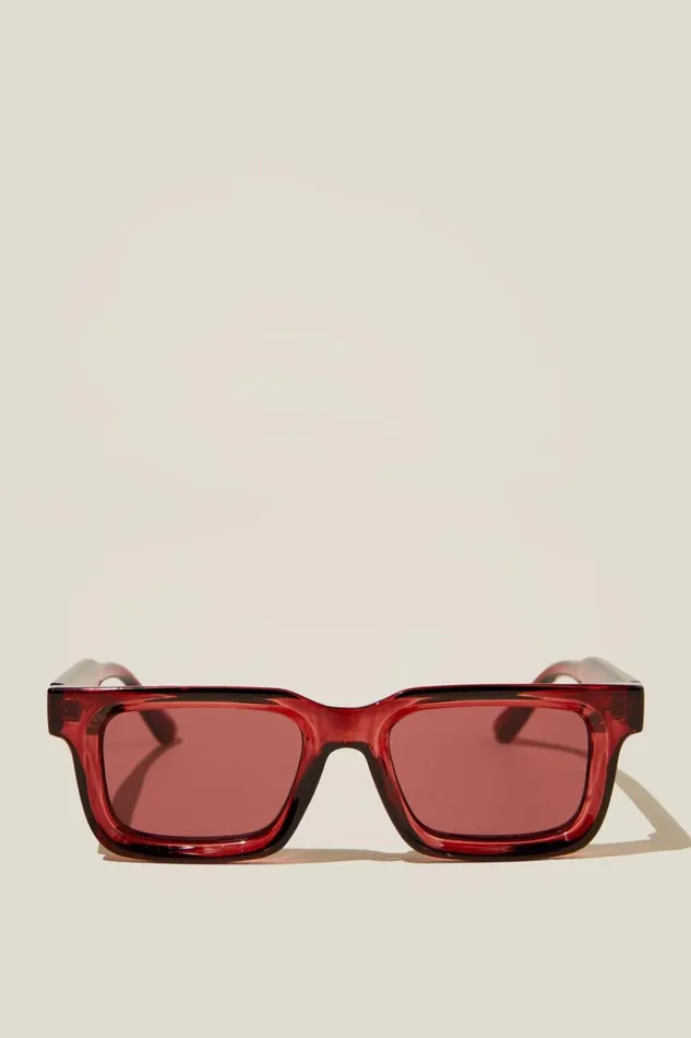 Men Sunglasses Cotton On Tribeca Sunglasses Burgundy Crystal