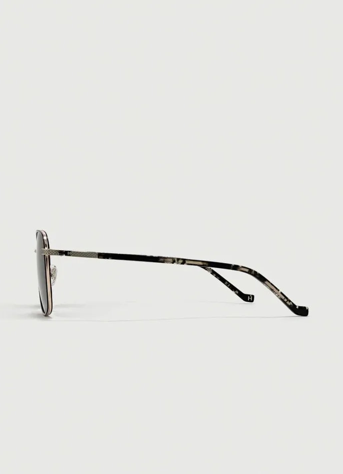 Men Sunglasses Hackett London Square Sunglasses Gold