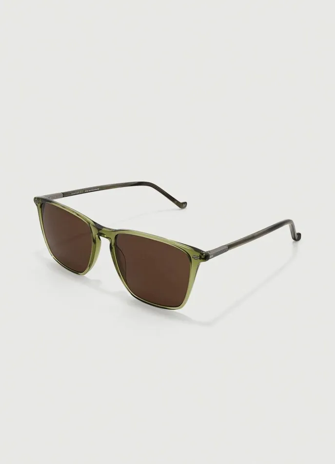 Men Sunglasses Hackett London Square Sunglasses Khakigreen