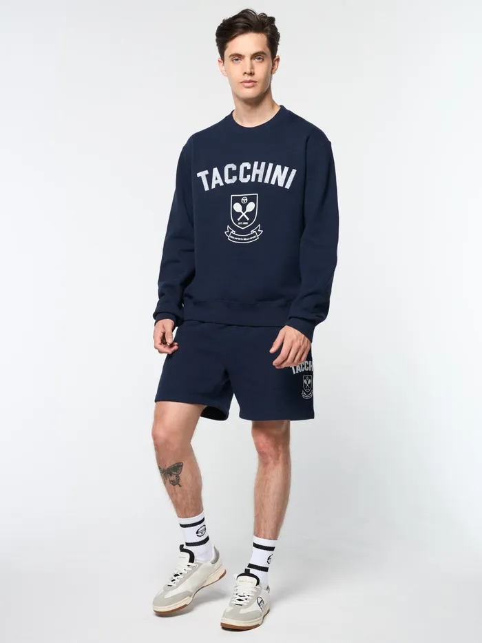 Men Sweatshirts And Hoodies Sergio Tacchini Varsita Crewneck Maritime Blue