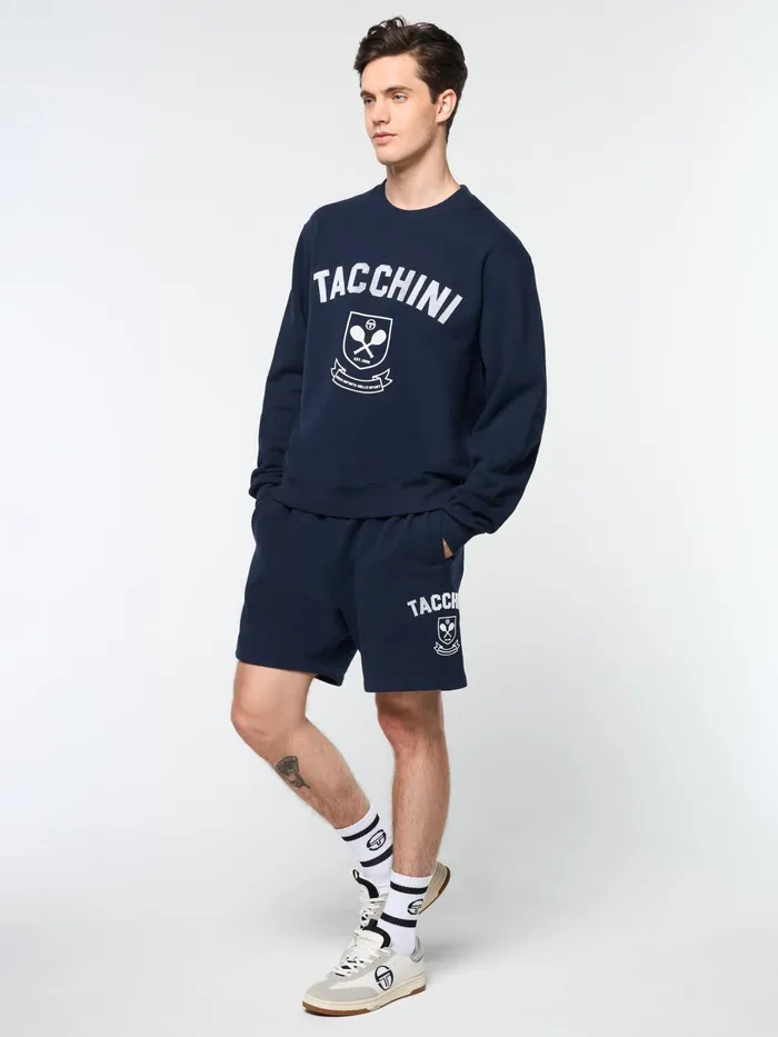Men Sweatshirts And Hoodies Sergio Tacchini Varsita Crewneck Maritime Blue