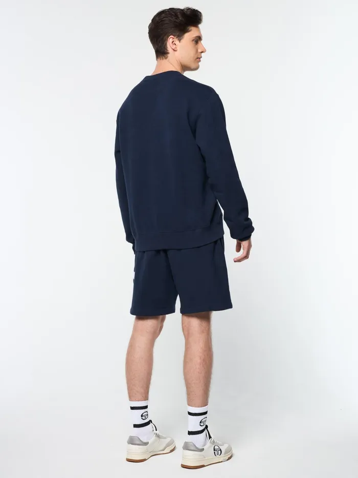 Men Sweatshirts And Hoodies Sergio Tacchini Varsita Crewneck Maritime Blue