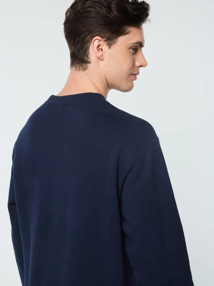Men Sweatshirts And Hoodies Sergio Tacchini Varsita Crewneck Maritime Blue