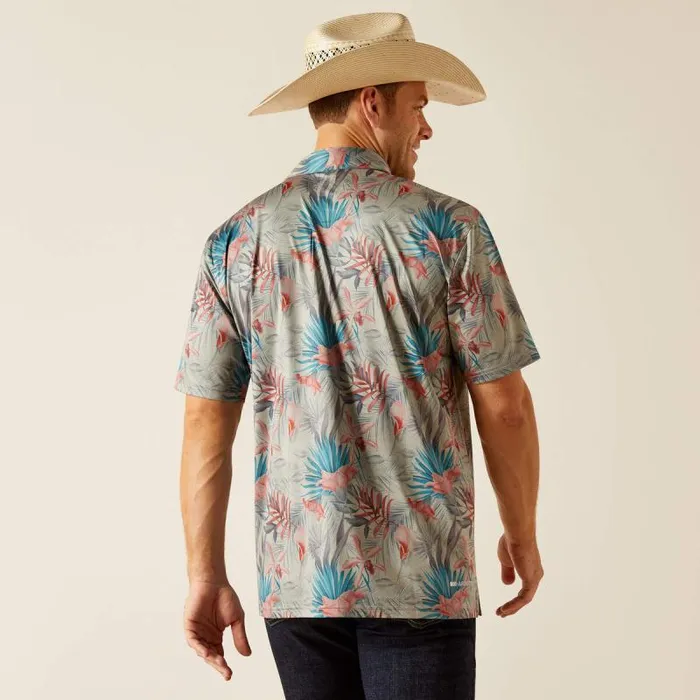 Men TShirts and Polos Ariat Charger 20 Printed Polo Light Grey Heather Men TShirts and Polos Ariat Charger 20 Printed Polo Light Grey Heather