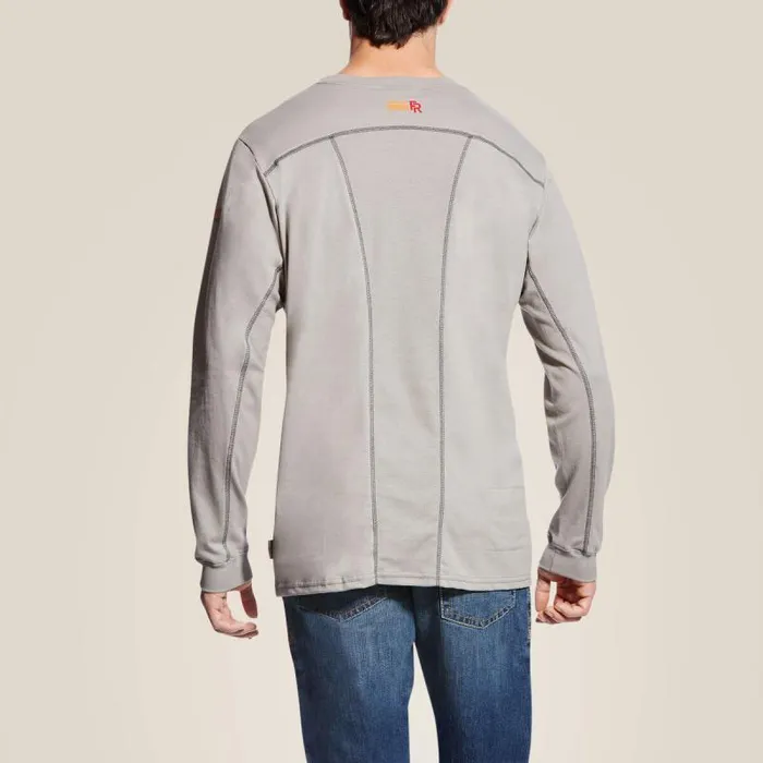 Men TShirts and Polos Ariat FR AC Crew TShirt Silver Fox Men TShirts and Polos Ariat FR AC Crew TShirt Silver Fox