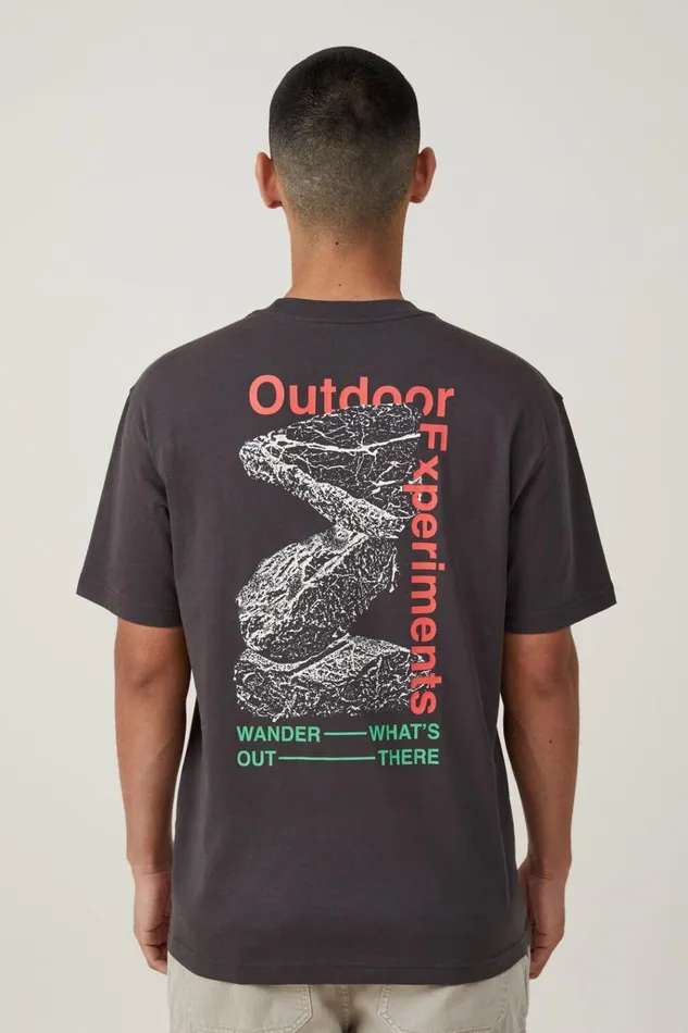 Men Tees and Tanks Cotton On Loose Fit Art TShirt Faded Slateoutdoor Experiments Men Tees and Tanks Cotton On Loose Fit Art TShirt Faded Slateoutdoor Experiments