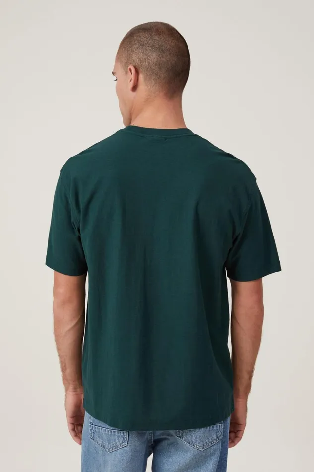 Men Tees and Tanks Cotton On Loose Fit College TShirt Pineneedle Green Boston Ath Men Tees and Tanks Cotton On Loose Fit College TShirt Pineneedle Green Boston Ath