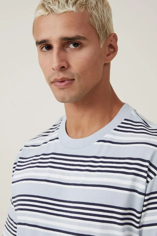 Men Tees and Tanks Cotton On Loose Fit Stripe TShirt Sky Blue Everyday Stripe Men Tees and Tanks Cotton On Loose Fit Stripe TShirt Sky Blue Everyday Stripe