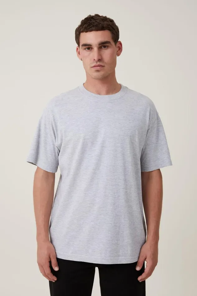 Men Tees and Tanks Cotton On Organic Loose Fit TShirt Light Grey Marle