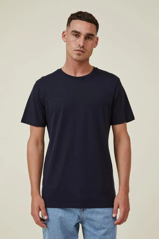Men Tees and Tanks Cotton On Organic Regular Fit Crew TShirt Ink Navy