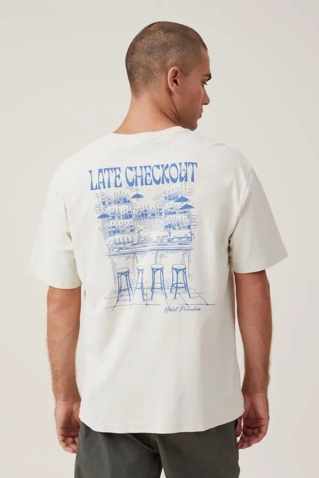 Men Tees and Tanks Cotton On Premium Loose Fit Art TShirt Bone Late Checkout Men Tees and Tanks Cotton On Premium Loose Fit Art TShirt Bone Late Checkout